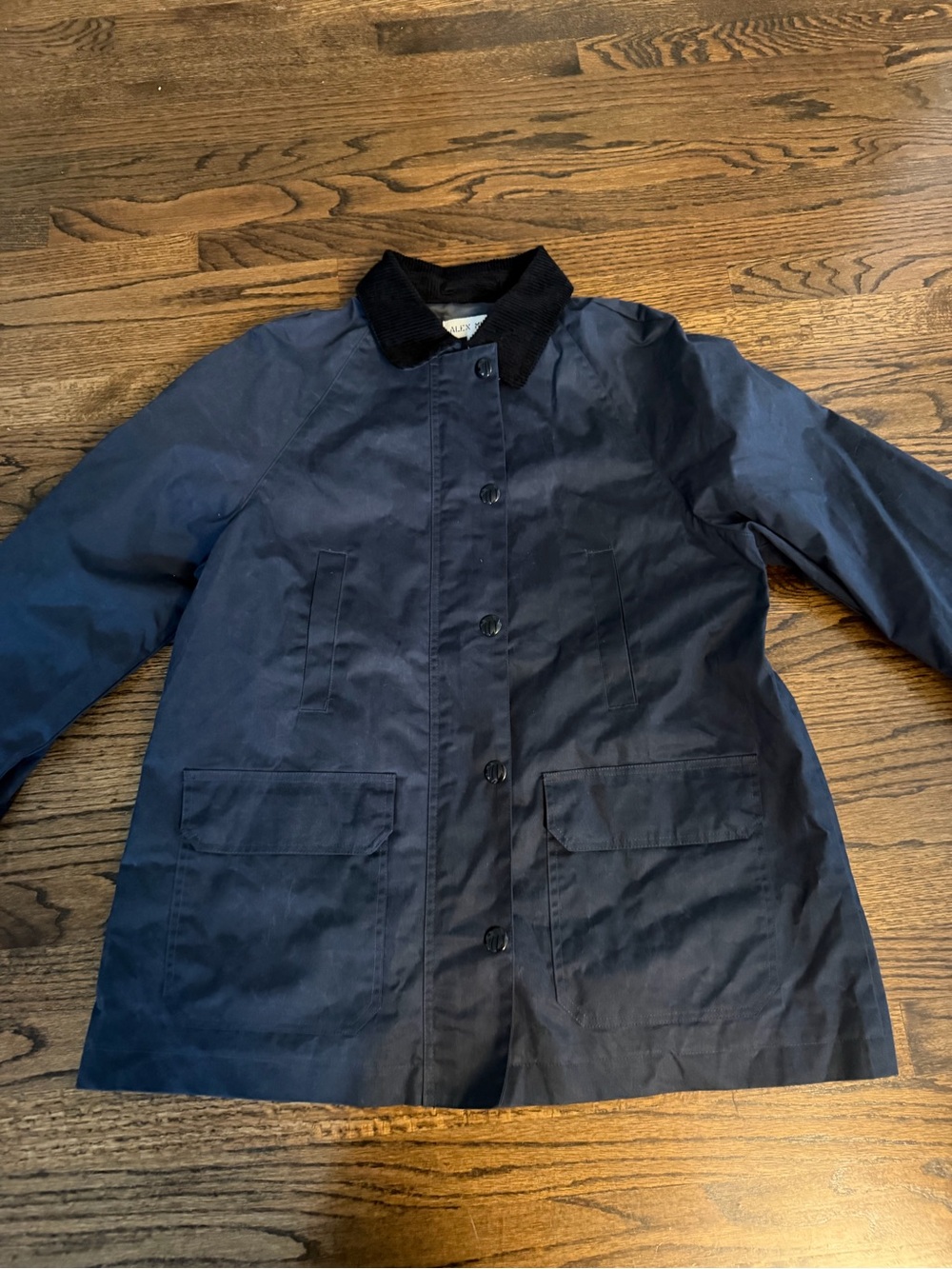 Alex Mill Chiltern Street Jacket In Waxed Cotton Navy M - Picture 6 of 8